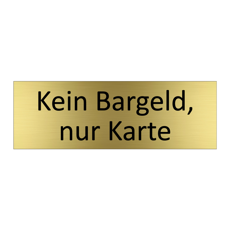 Kein Bargeld, nur Karte
