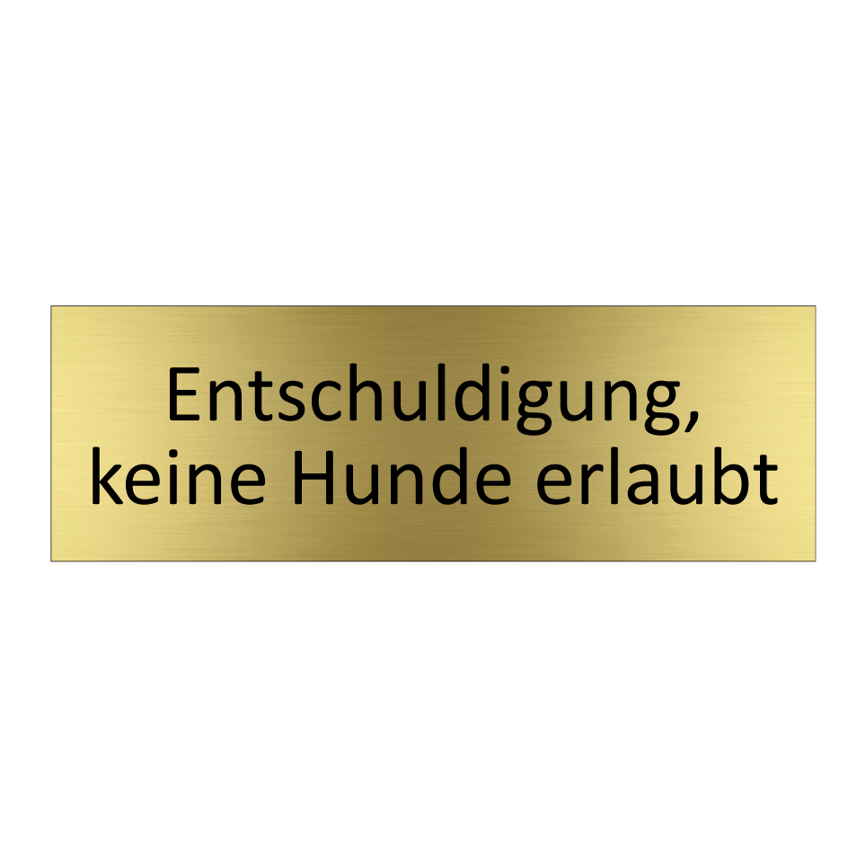 Entschuldigung, keine Hunde erlaubt