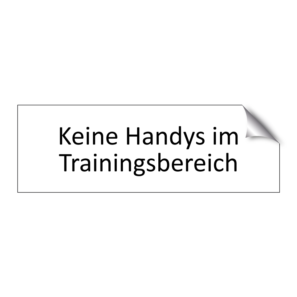 Keine Handys im Trainingsbereich
