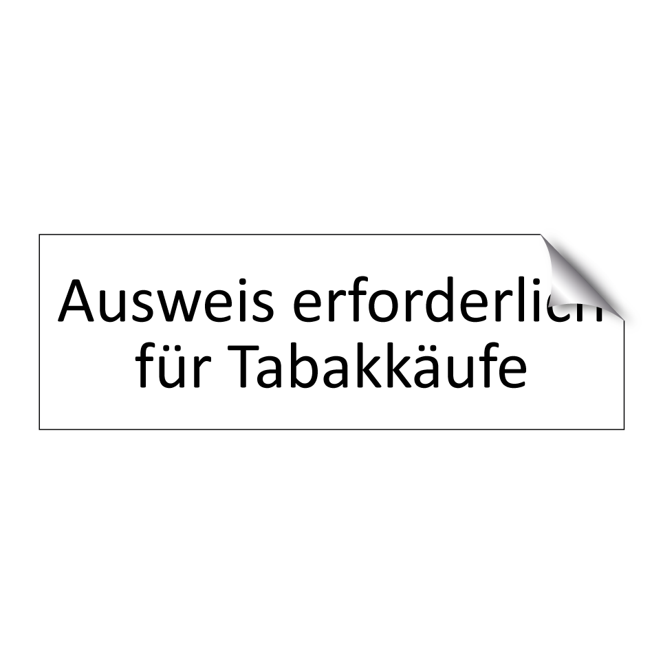 Ausweis erforderlich für Tabakkäufe