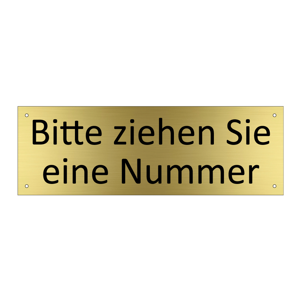 Bitte ziehen Sie eine Nummer