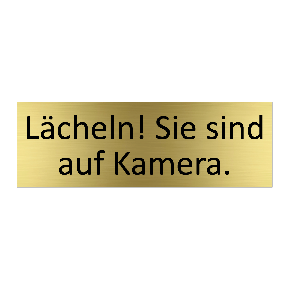 Lächeln! Sie sind auf Kamera.