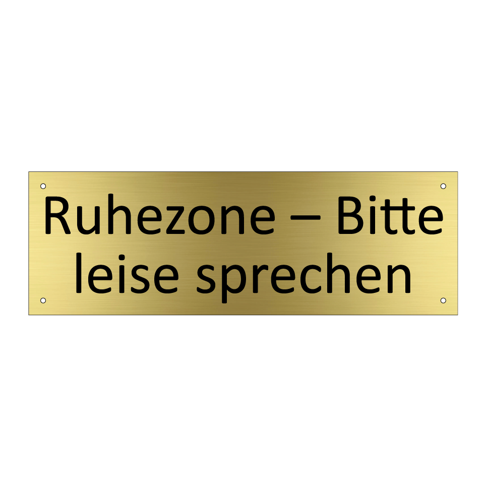 Ruhezone – Bitte leise sprechen