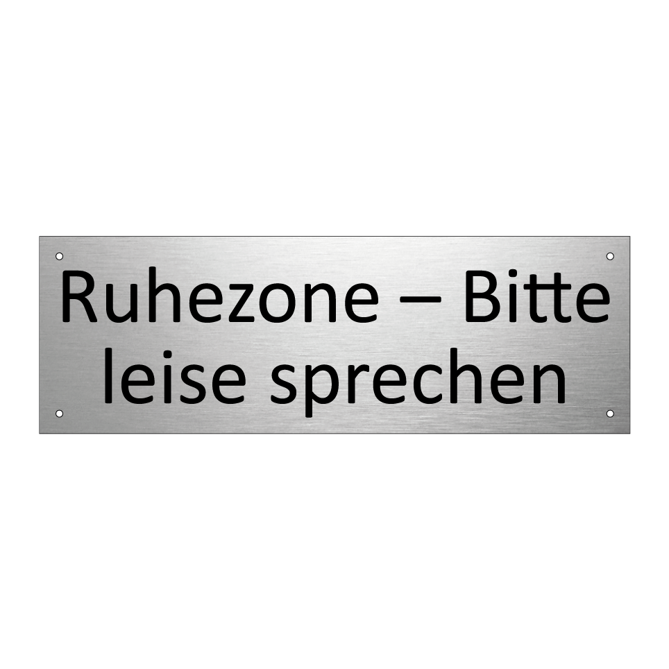 Ruhezone – Bitte leise sprechen
