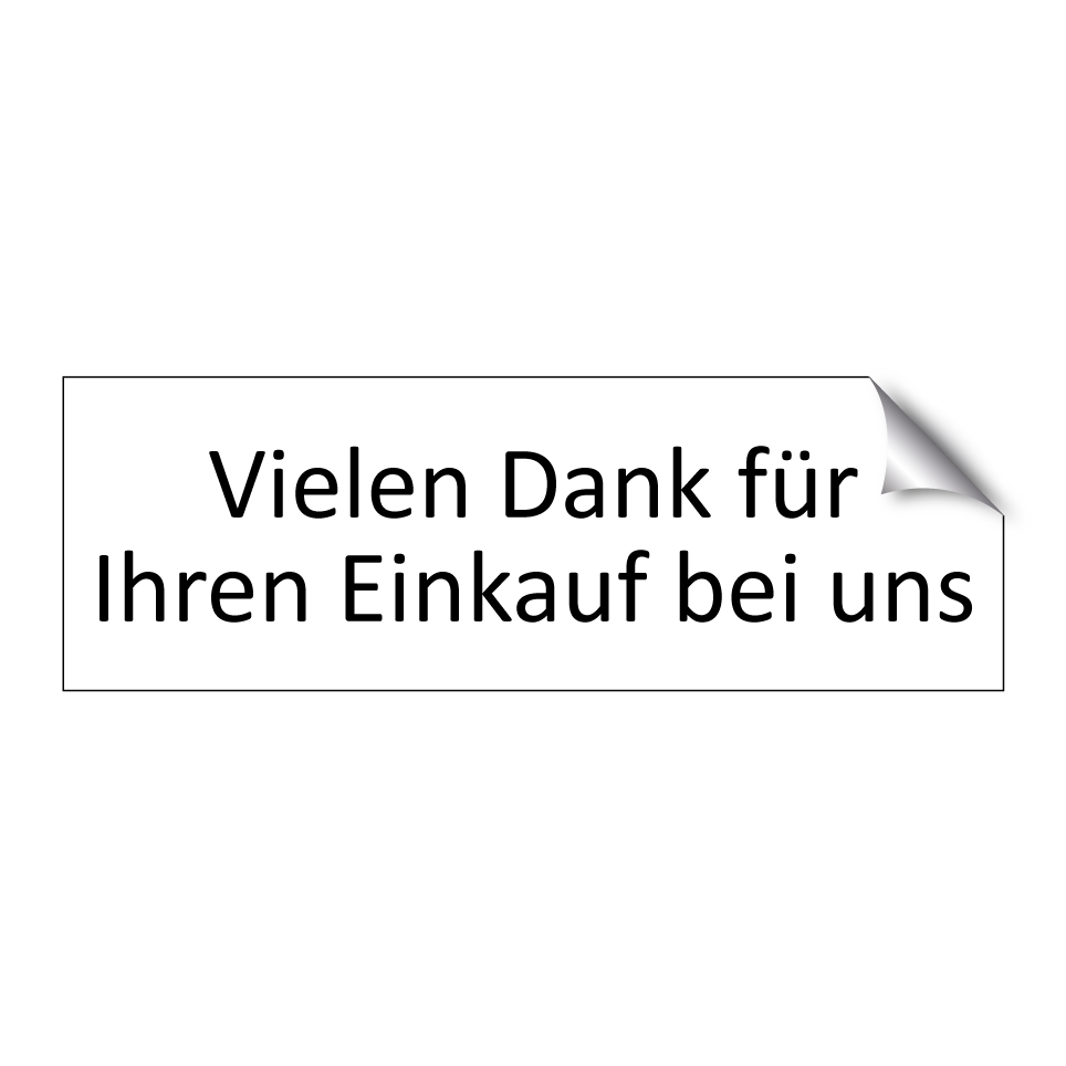 Vielen Dank für Ihren Einkauf bei uns