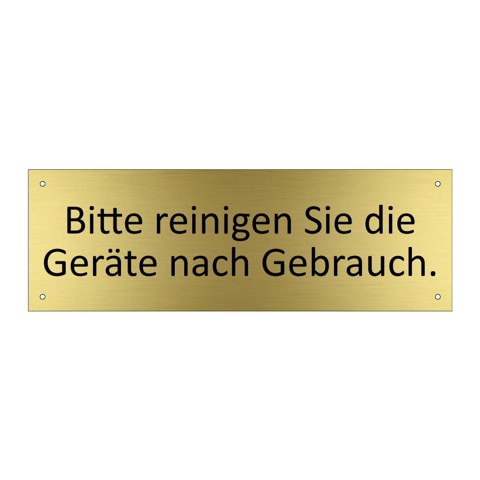 Bitte reinigen Sie die Geräte nach Gebrauch.