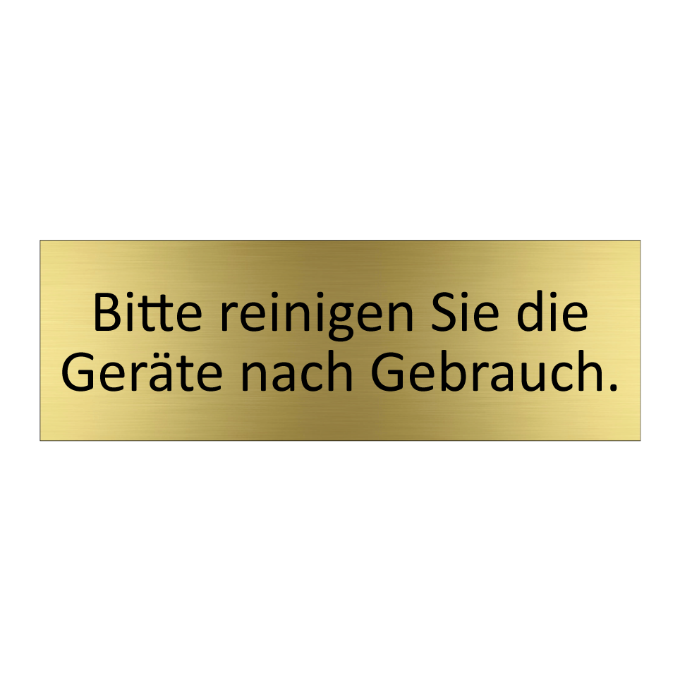 Bitte reinigen Sie die Geräte nach Gebrauch.