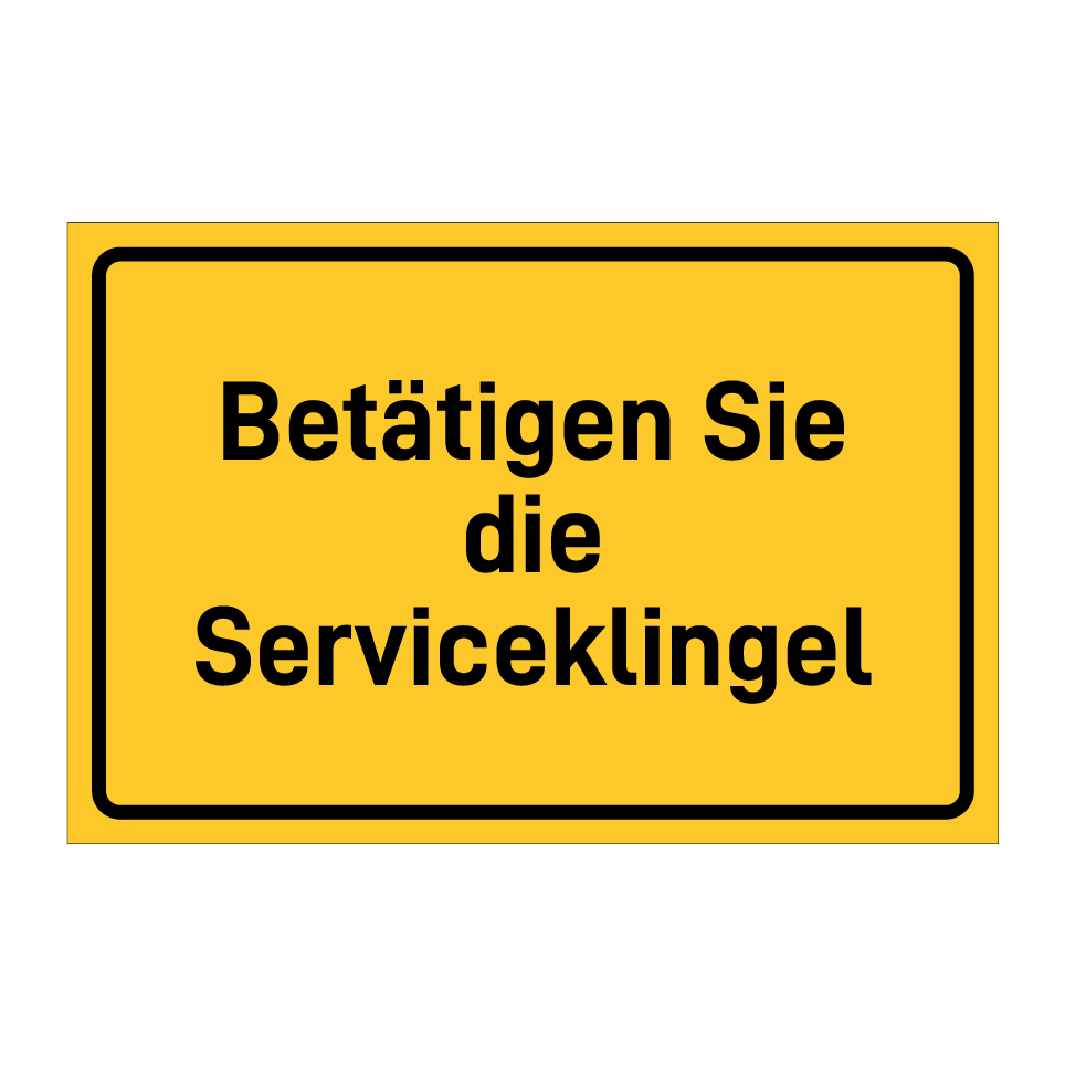 Betätigen Sie die Serviceklingel