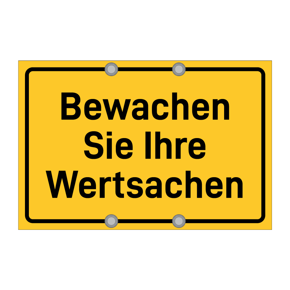 Bewachen Sie Ihre Wertsachen