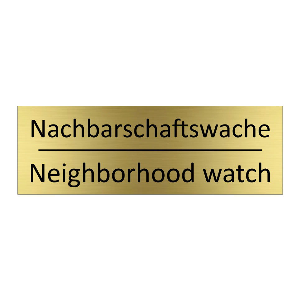Nachbarschaftswache - Neighborhood watch