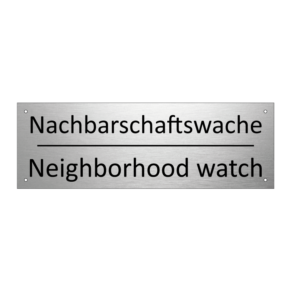 Nachbarschaftswache - Neighborhood watch