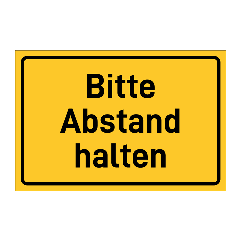 Bitte Abstand halten