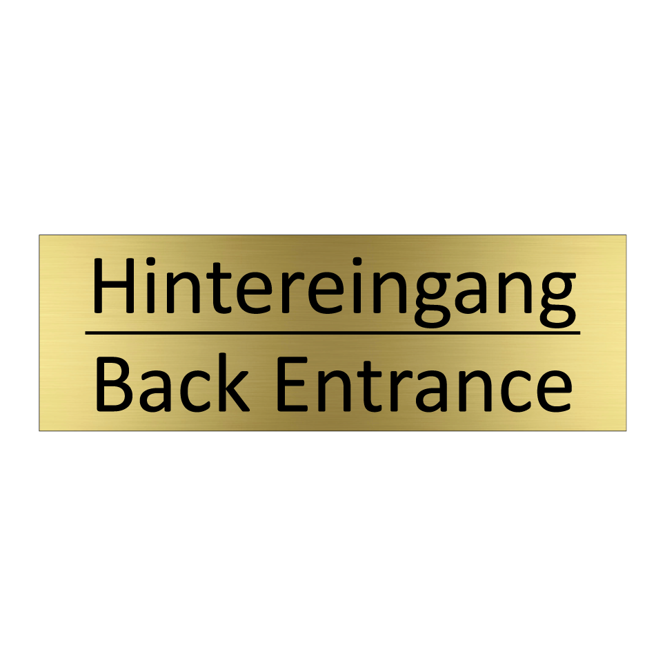 Hintereingang - Back Entrance