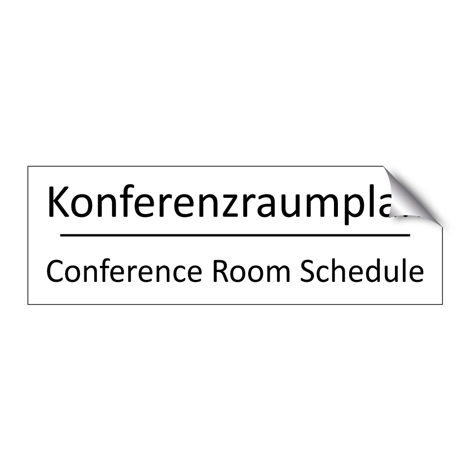Konferenzraumplan - Conference Room Schedule