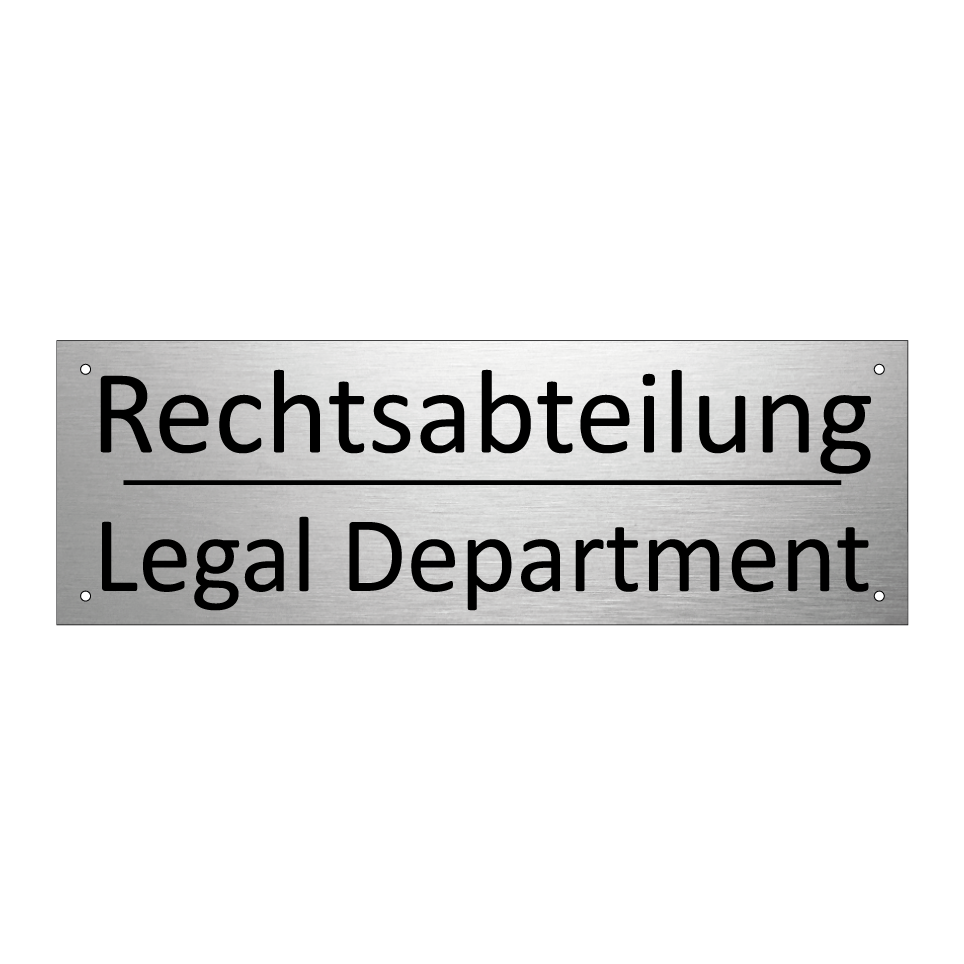 Rechtsabteilung - Legal Department