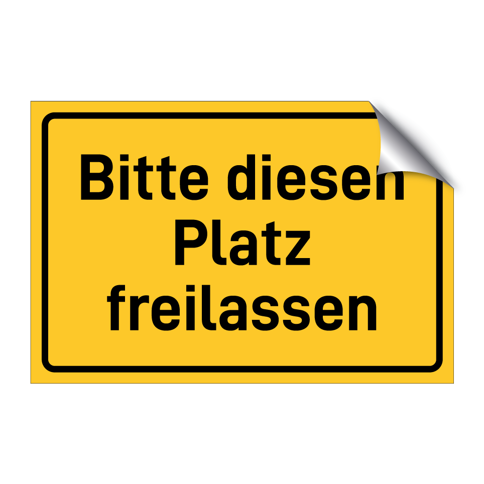 Bitte diesen Platz freilassen