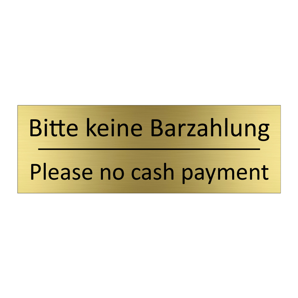 Bitte keine Barzahlung - Please no cash payment