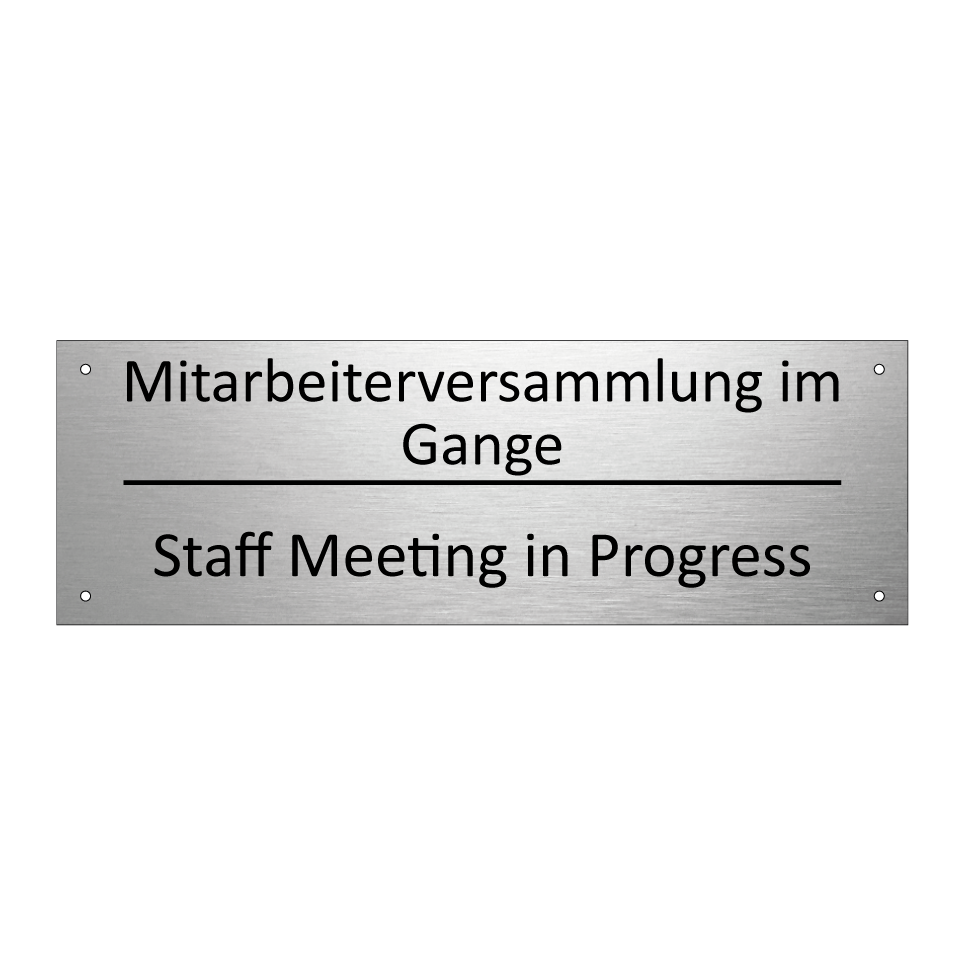 Mitarbeiterversammlung im Gange /.../ - Staff Meeting in Progress
