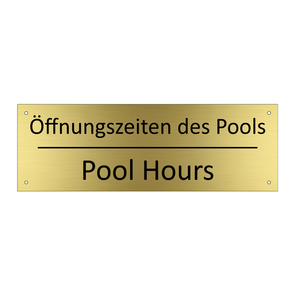 Öffnungszeiten des Pools - Pool Hours