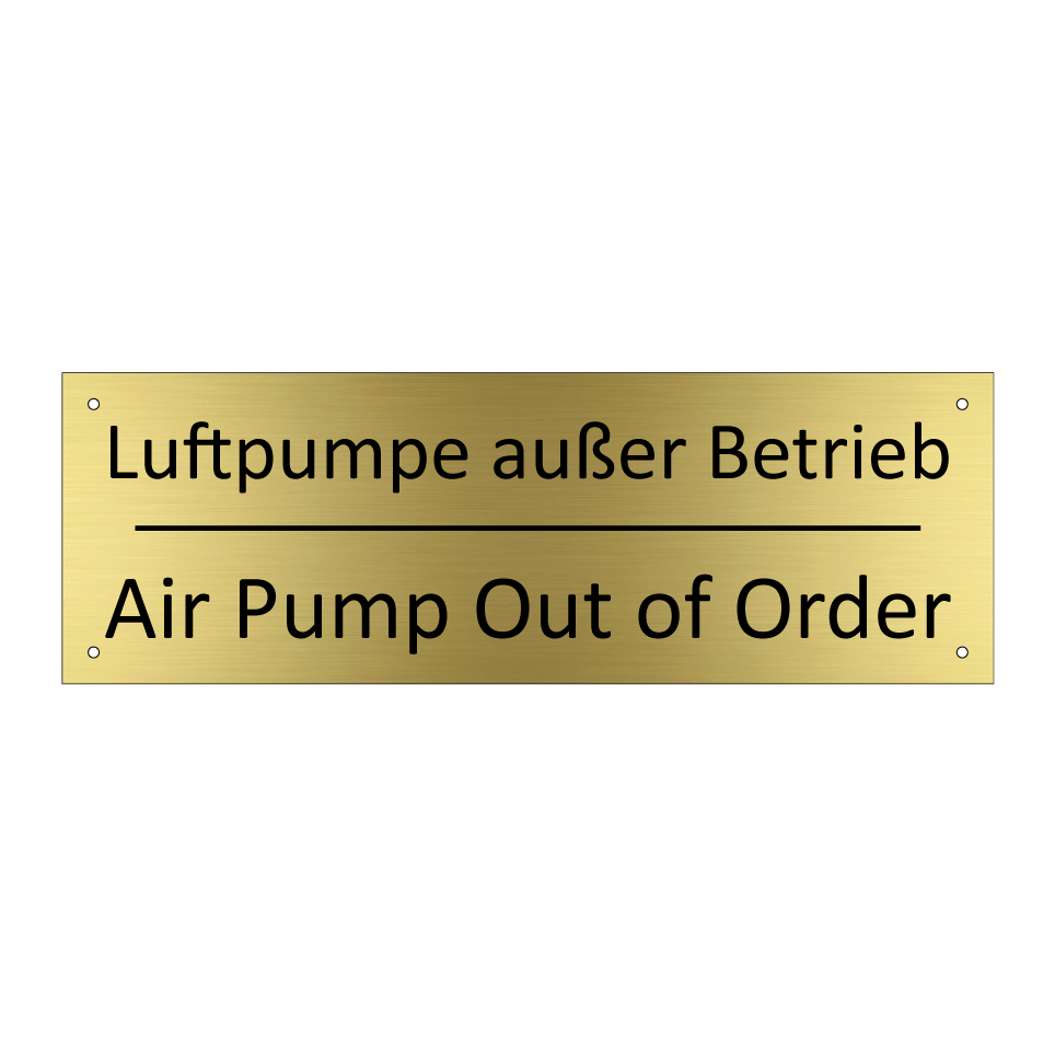 Luftpumpe außer Betrieb - Air Pump Out of Order
