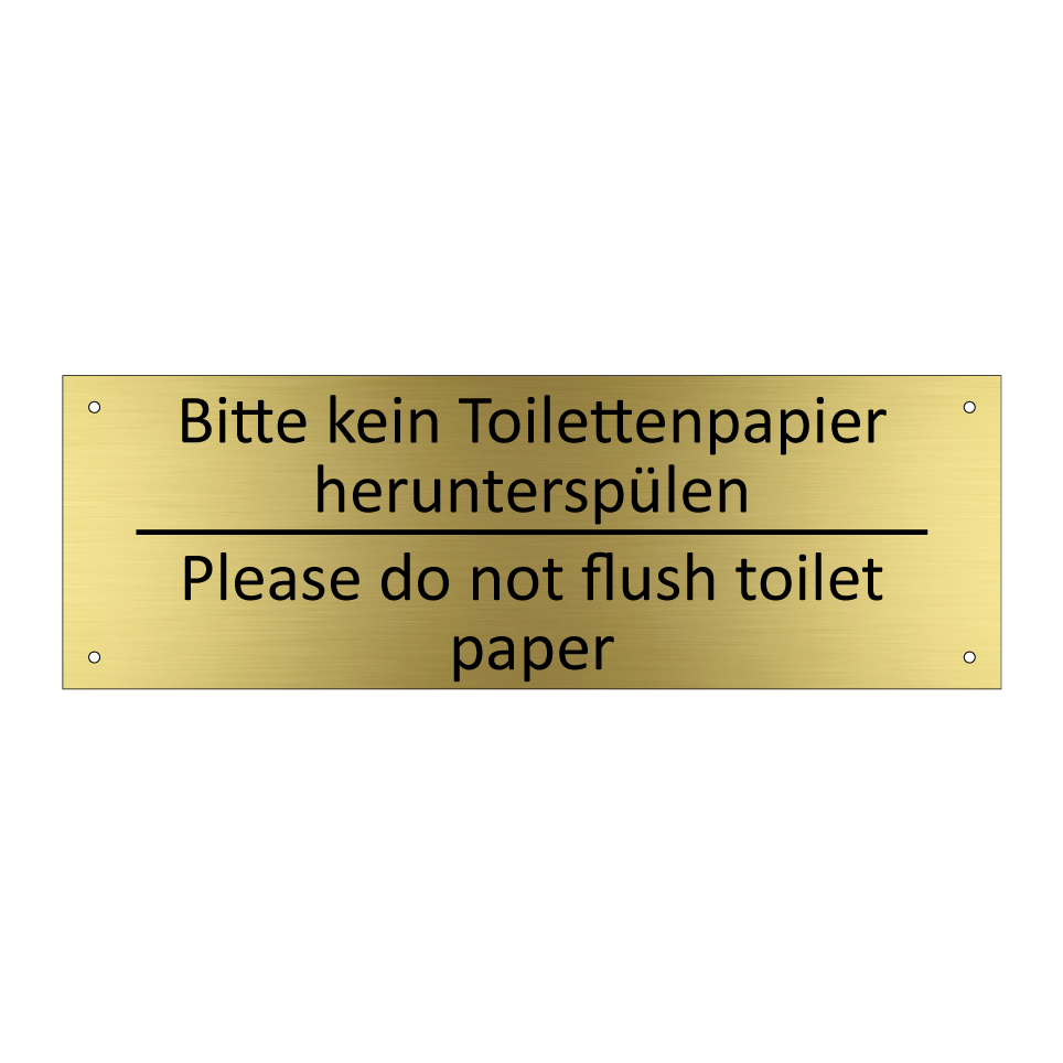 Bitte kein Toilettenpapier herunterspülen /.../ - Please do not flush toilet paper /.../