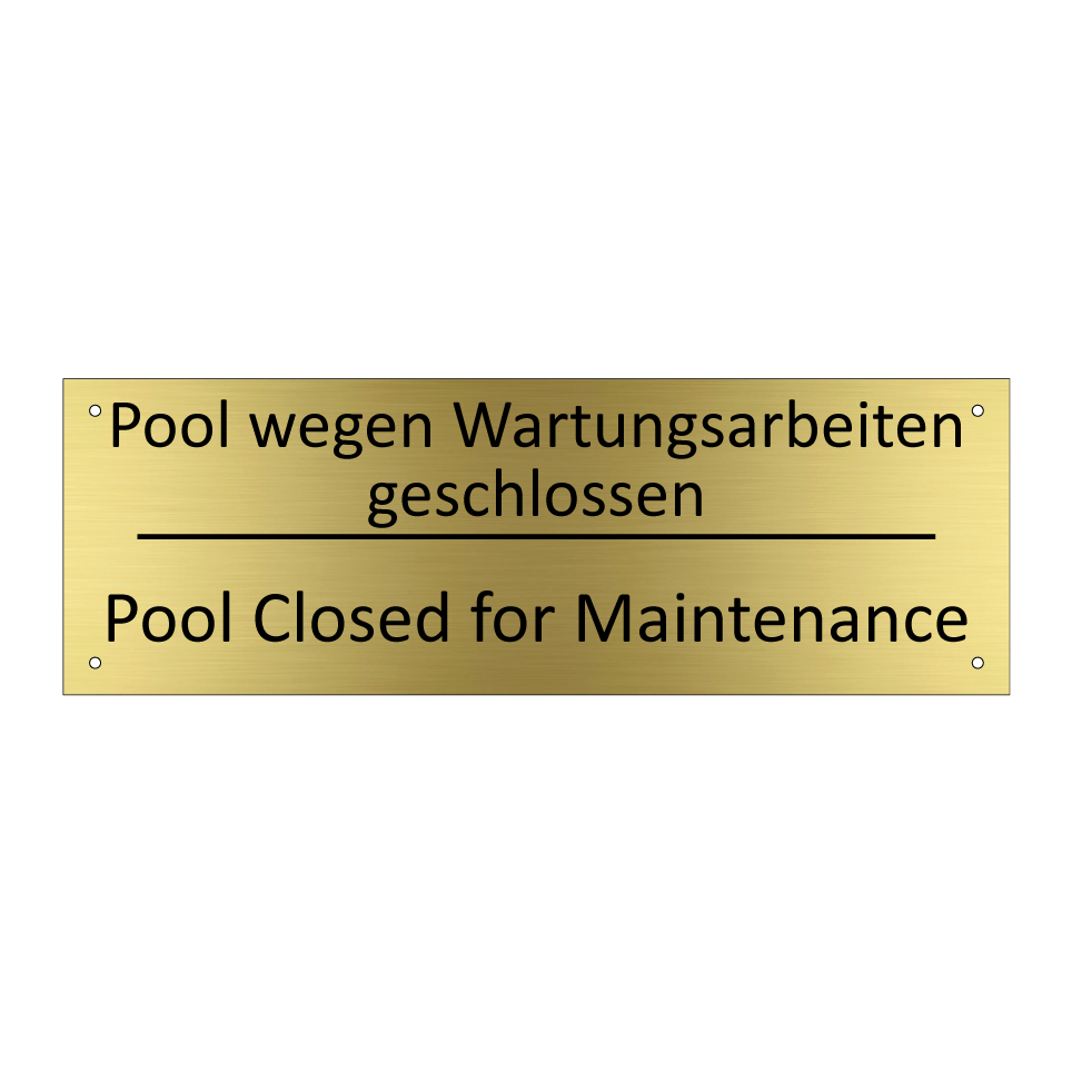 Pool wegen Wartungsarbeiten geschlossen /.../ - Pool Closed for Maintenance