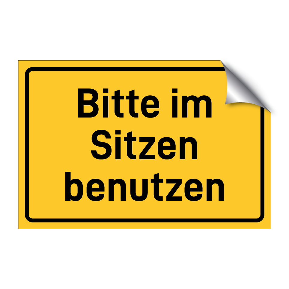 Bitte im Sitzen benutzen