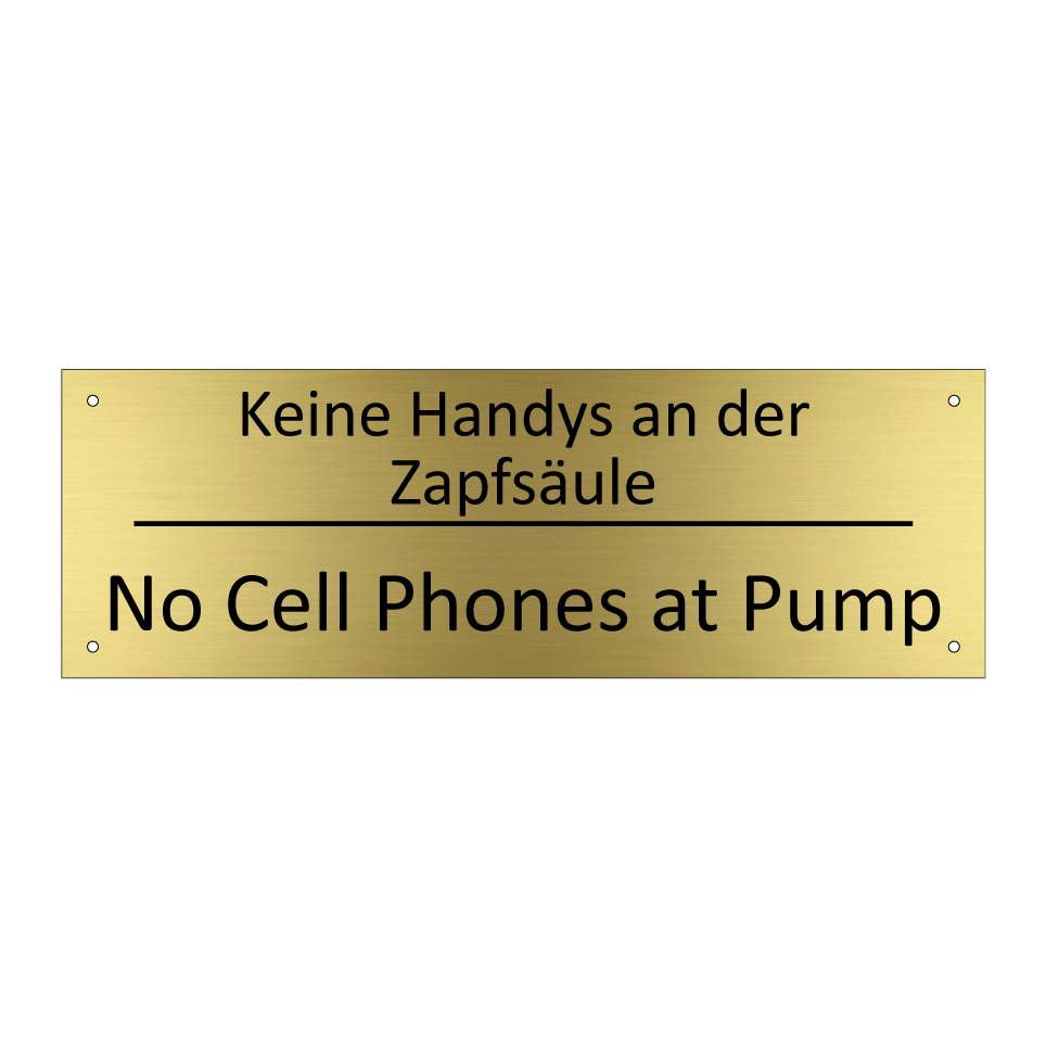 Keine Handys an der Zapfsäule - No Cell Phones at Pump
