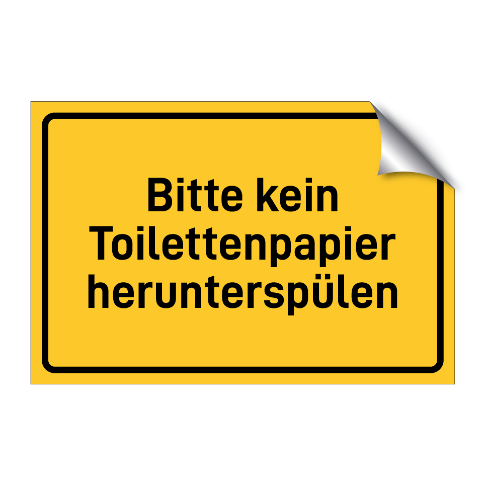 Bitte kein Toilettenpapier herunterspülen