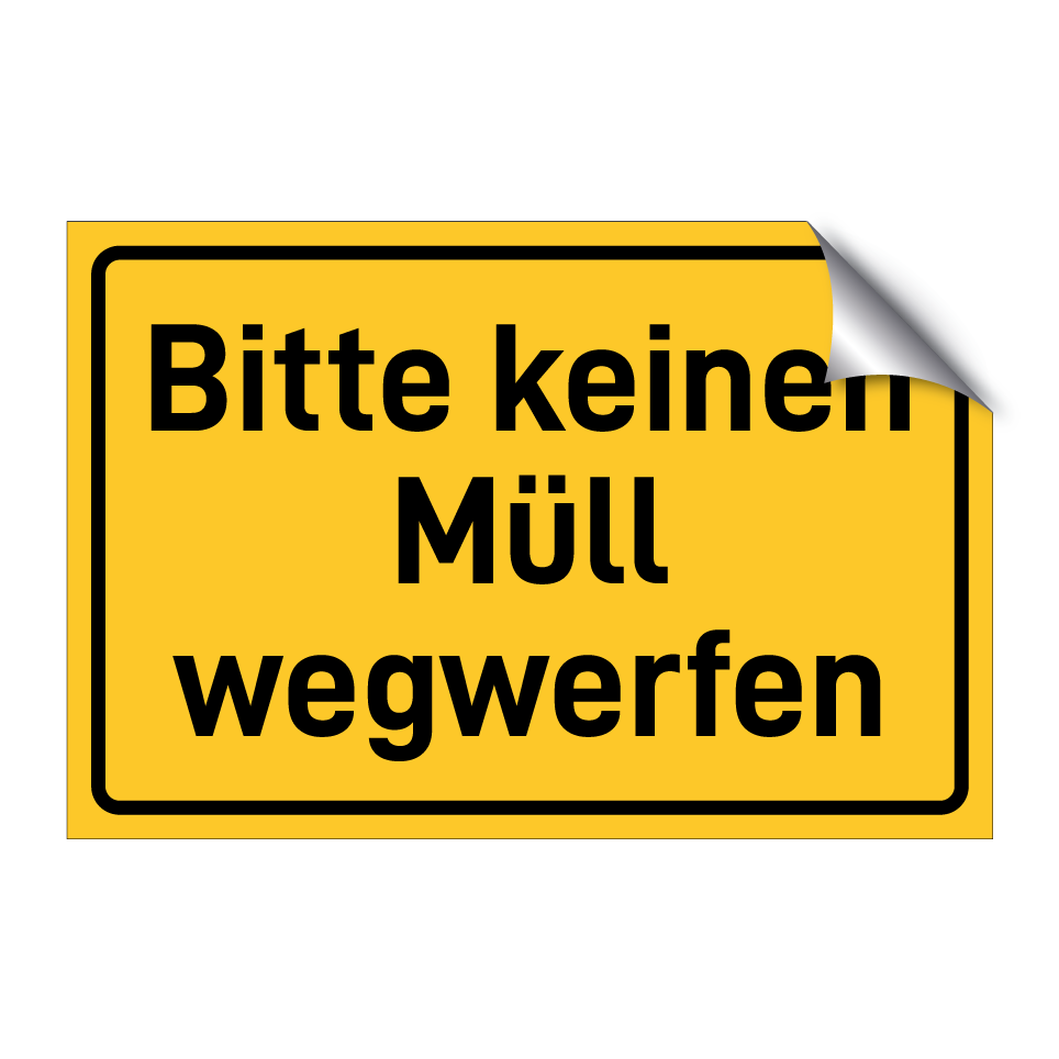 Bitte keinen Müll wegwerfen