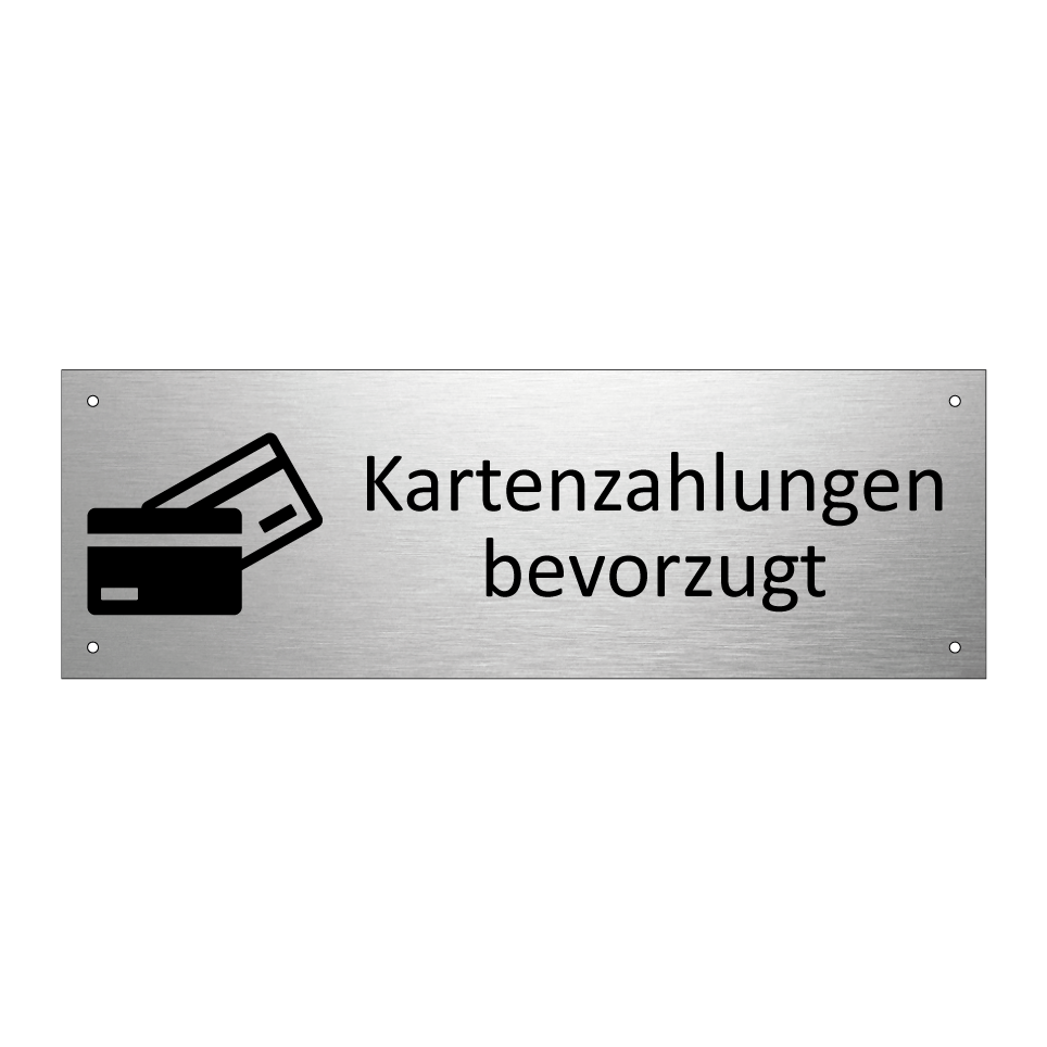 Kartenzahlungen bevorzugt