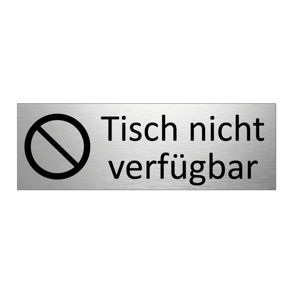 Tisch nicht verfügbar