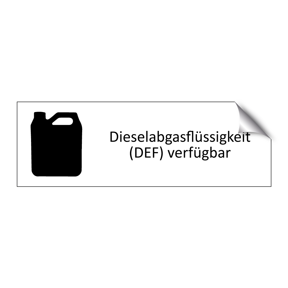 Dieselabgasflüssigkeit (DEF) verfügbar