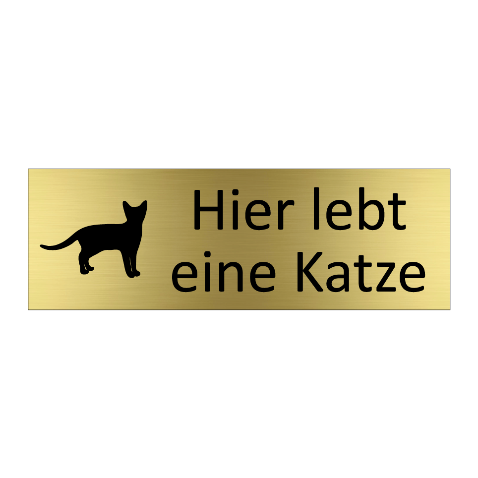 Hier lebt eine Katze