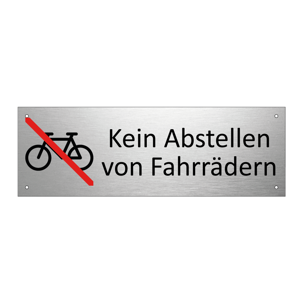 Kein Abstellen von Fahrrädern