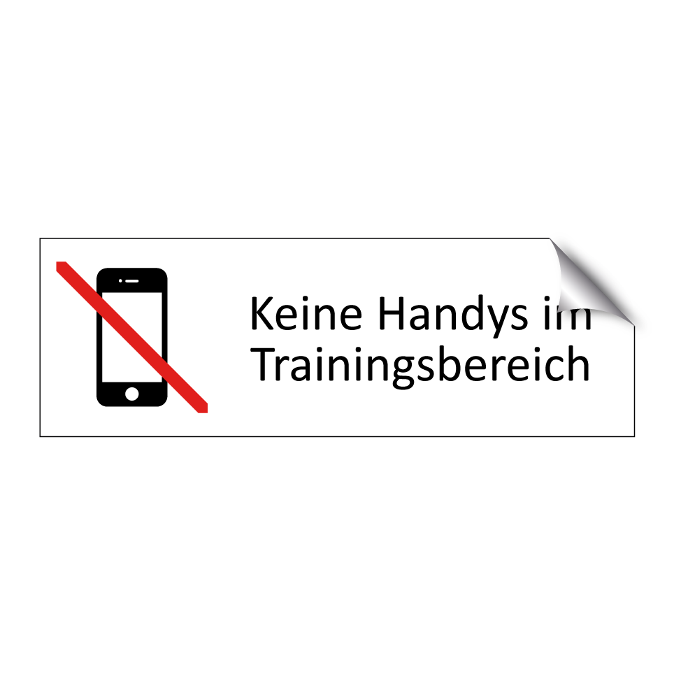 Keine Handys im Trainingsbereich