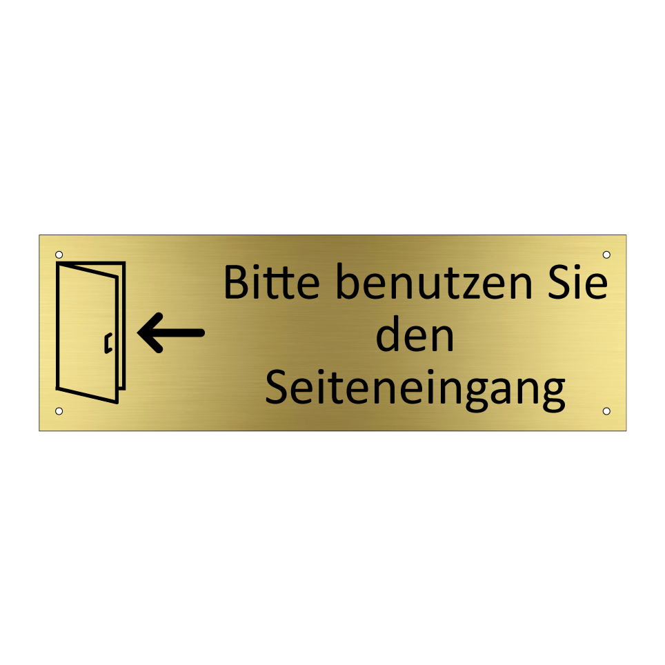 Bitte benutzen Sie den Seiteneingang