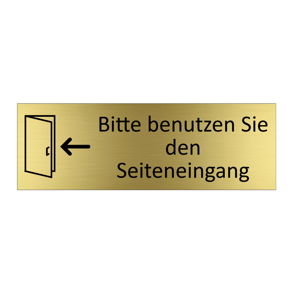Bitte benutzen Sie den Seiteneingang