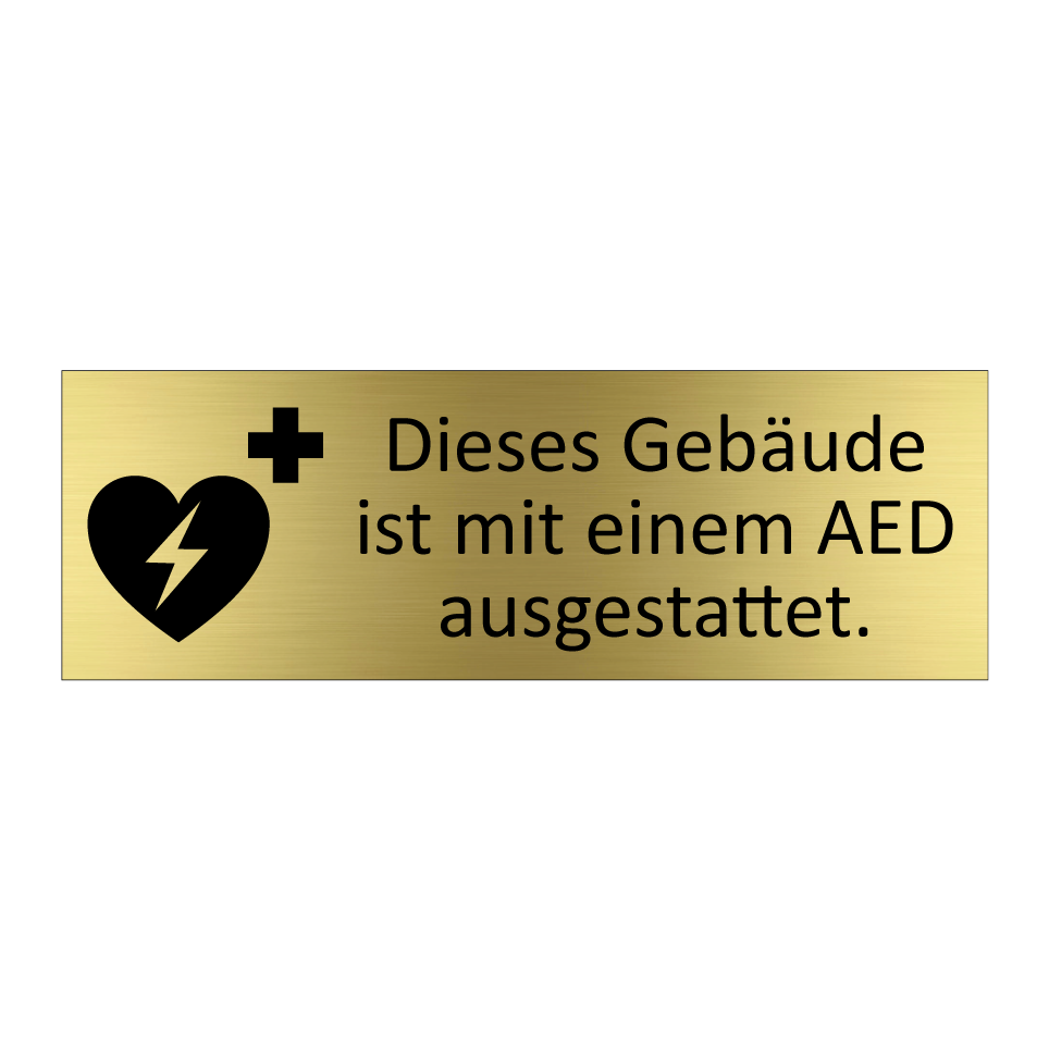 Dieses Gebäude ist mit einem AED ausgestattet.