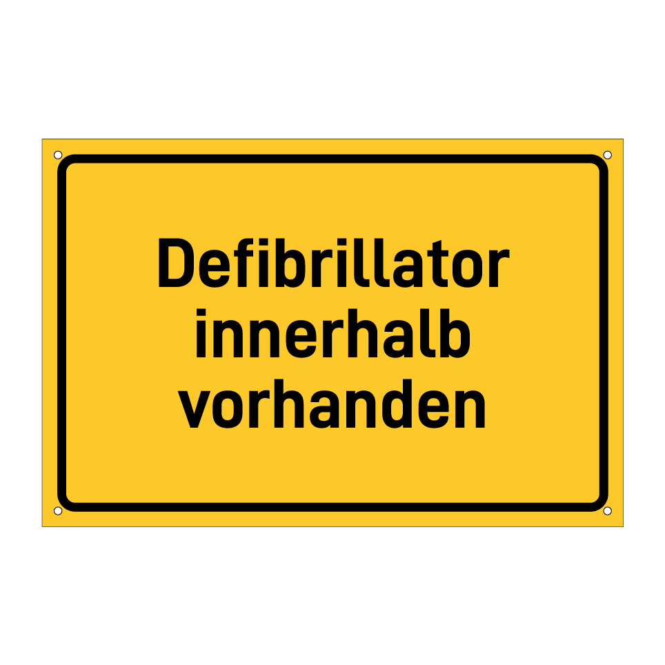 Defibrillator innerhalb vorhanden