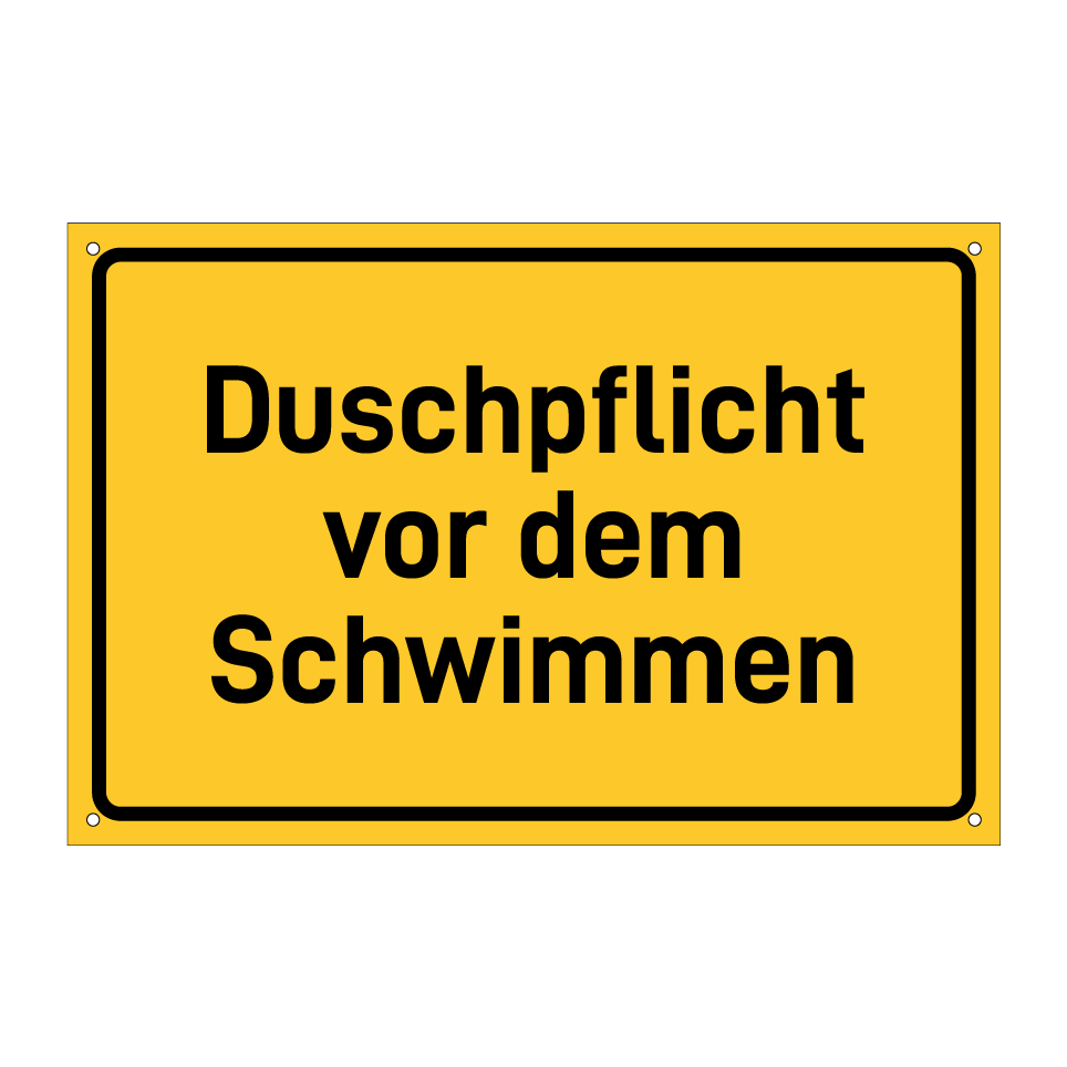 Duschpflicht vor dem Schwimmen