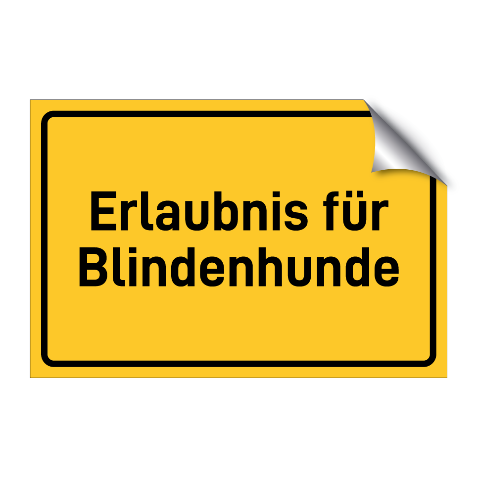 Erlaubnis für Blindenhunde