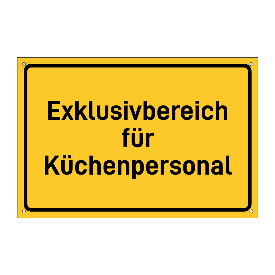 Exklusivbereich für Küchenpersonal