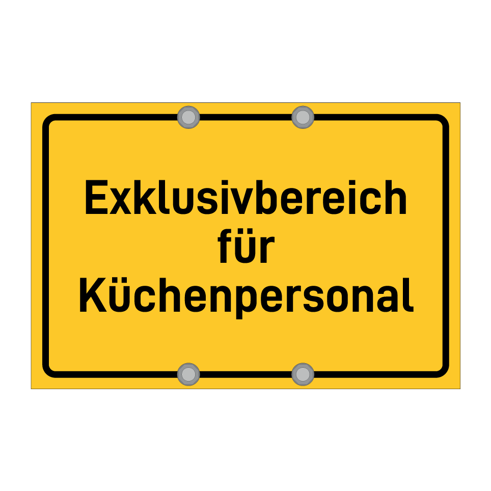 Exklusivbereich für Küchenpersonal