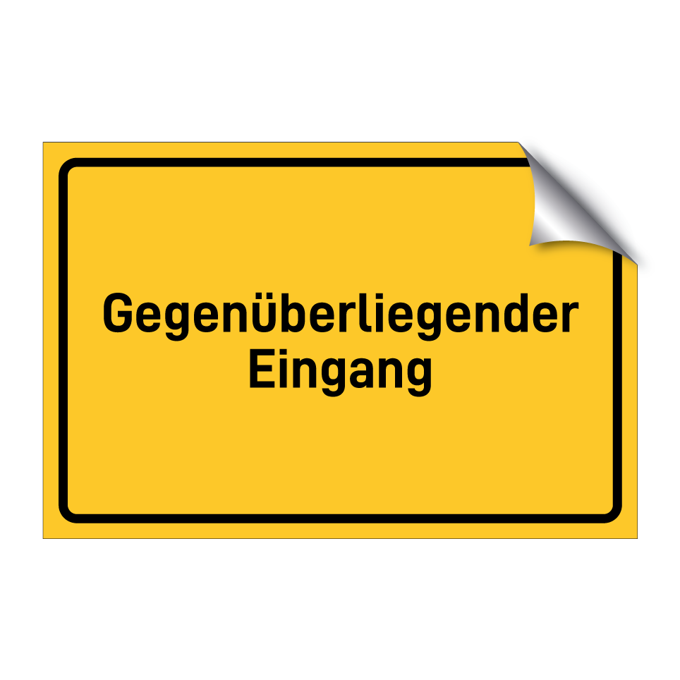 Gegenüberliegender Eingang