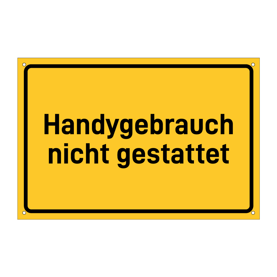 Handygebrauch nicht gestattet