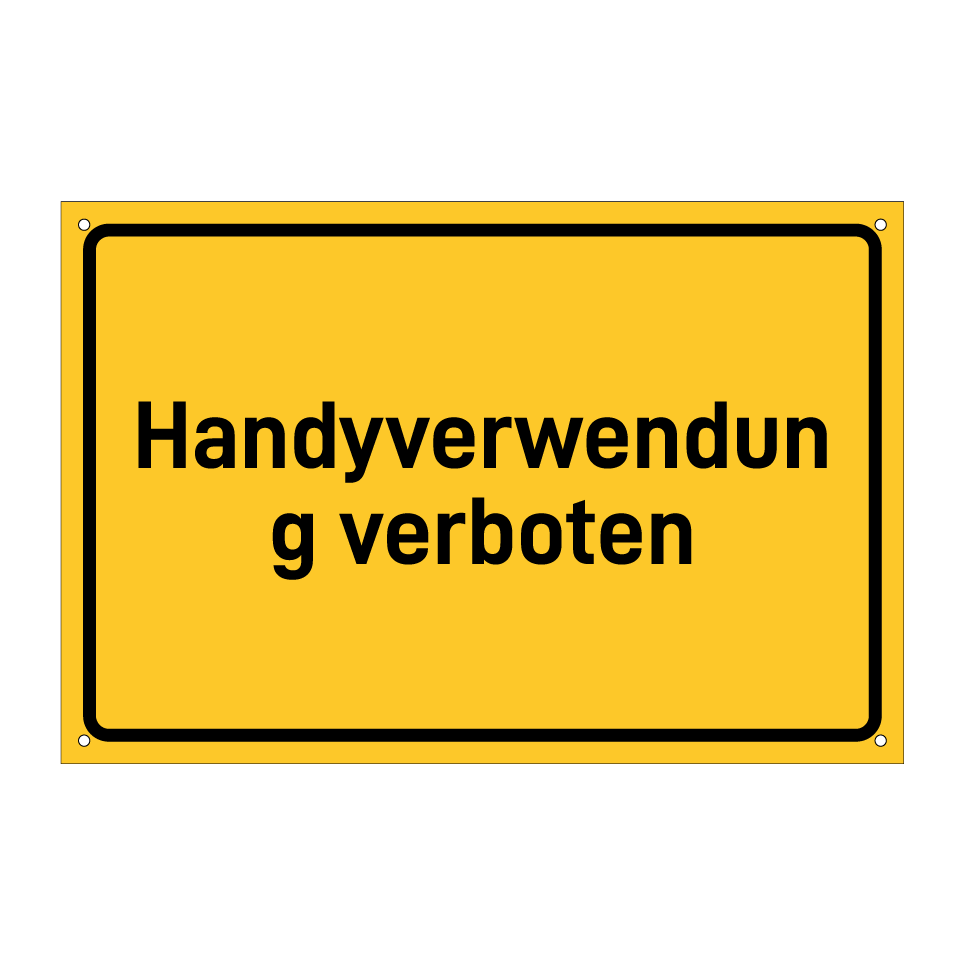 Handyverwendung verboten