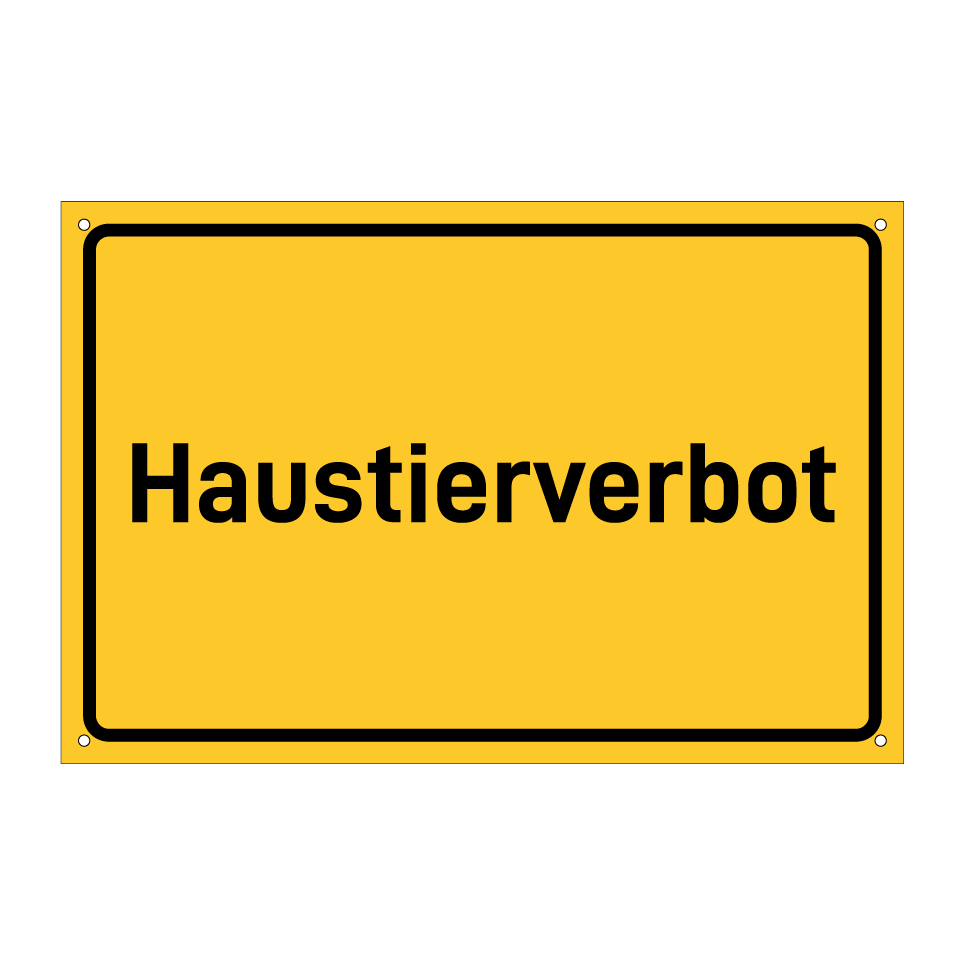 Haustierverbot