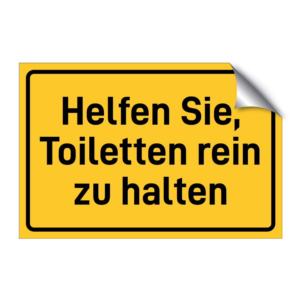 Helfen Sie, Toiletten rein zu halten