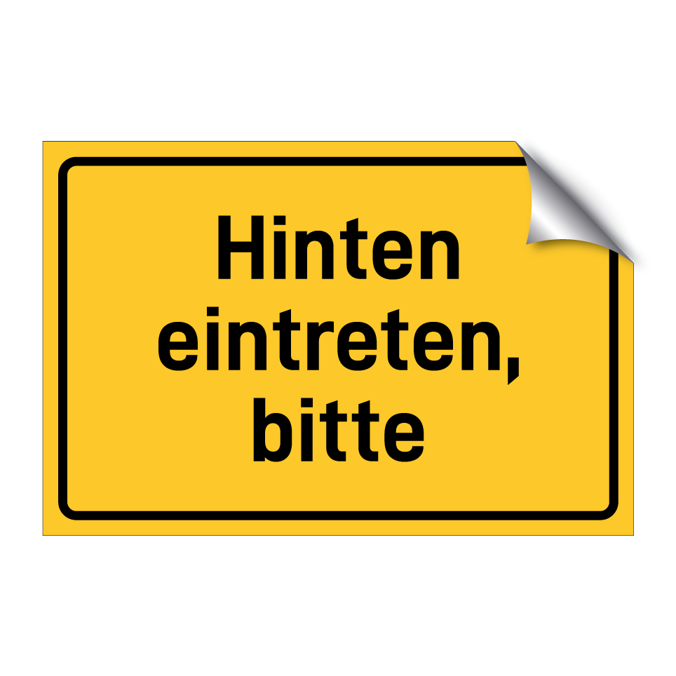 Hinten eintreten, bitte